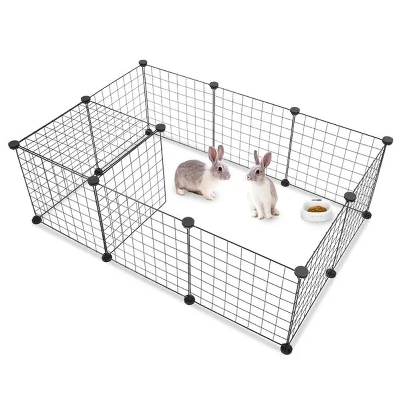 Playpen panels folded flat for storage with included mallet