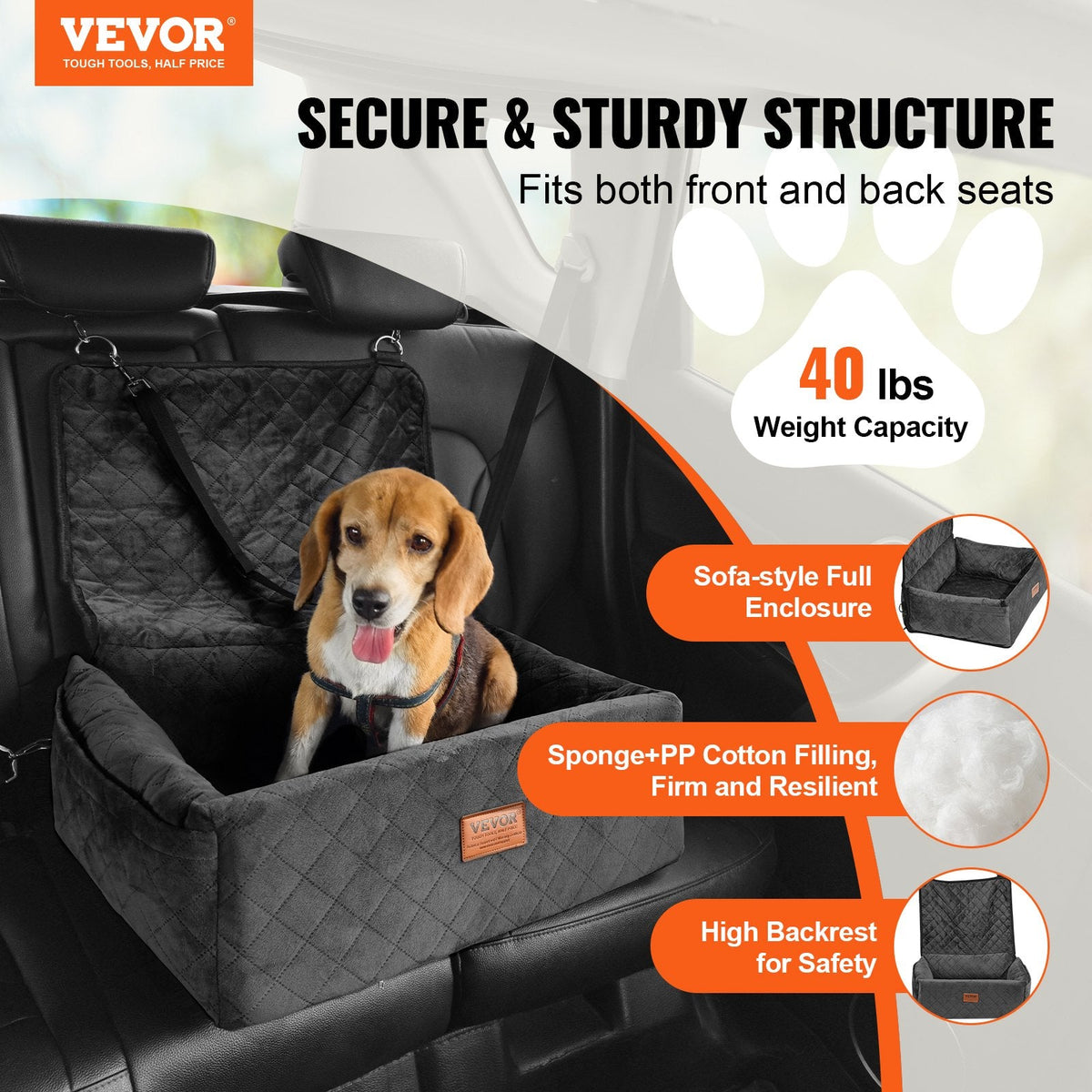 Removable waterproof pad and side storage pocket